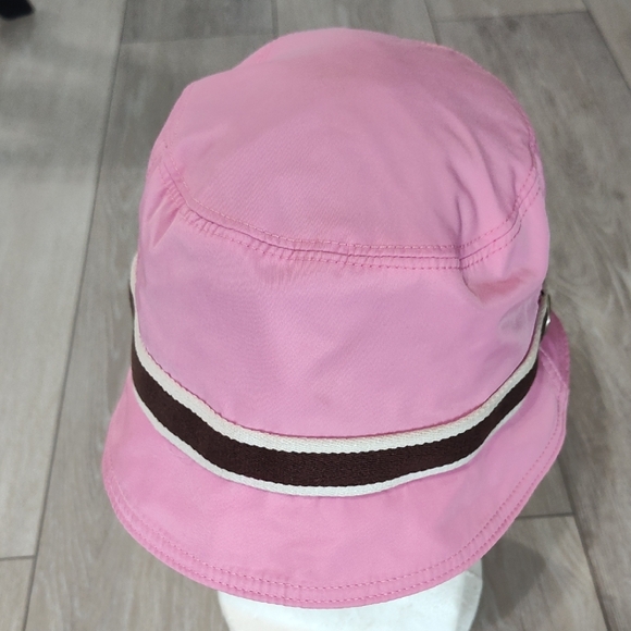 Coach Pink and Brown Bucket Hat with Sporty Accents - Picture 2 of 5
